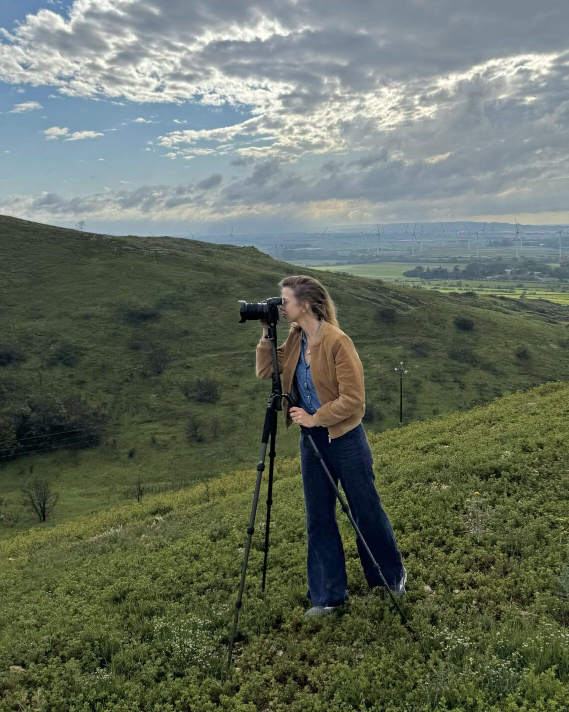 Fotografin Nicola Bandt in den Bergen von Namibia